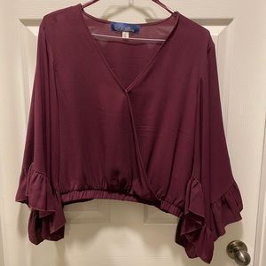 Purple flowy top